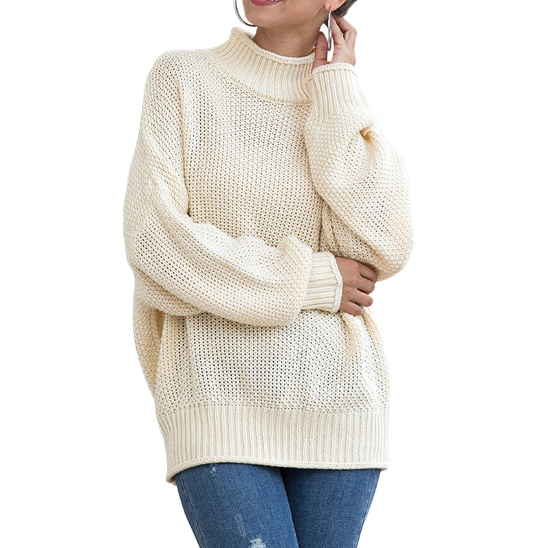 Oversized trui met opstaande kraag foto 1