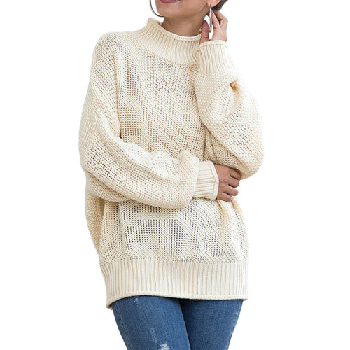 Oversized trui met opstaande kraag foto 1