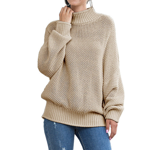 Oversized trui met opstaande kraag foto 2