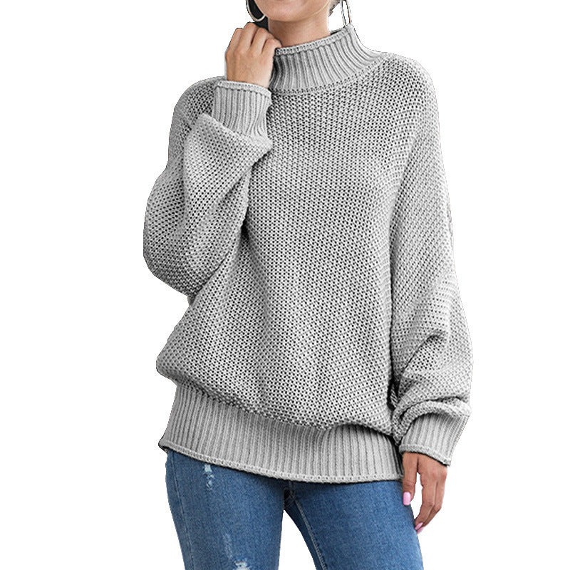 Oversized trui met opstaande kraag foto 5