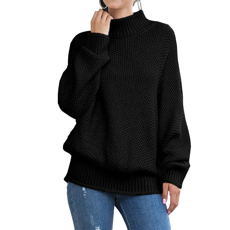 Oversized trui met opstaande kraag foto 7