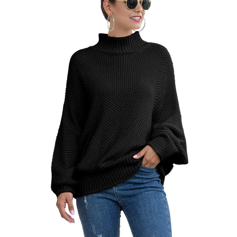 Oversized trui met opstaande kraag foto 3