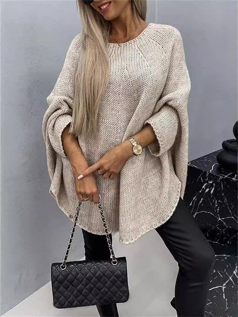 Oversized trui met vleermuismouwen foto 3