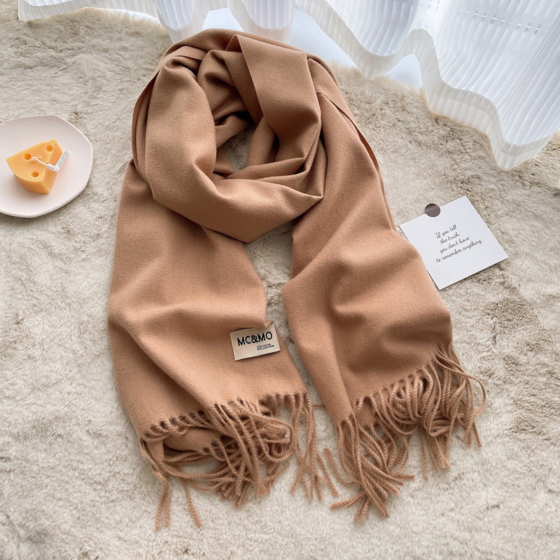 Lange sjaal camel