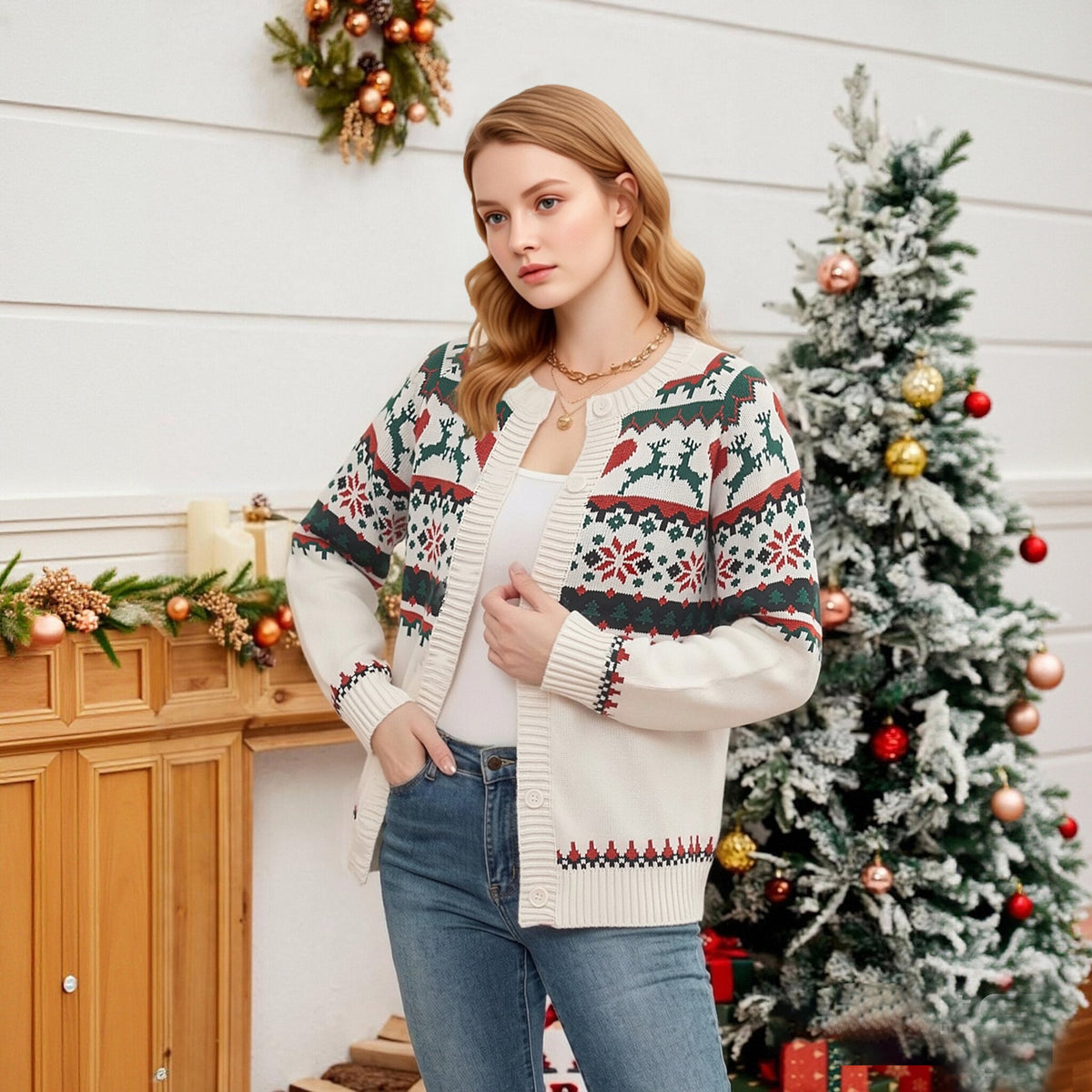 Vest gedragen met jeans