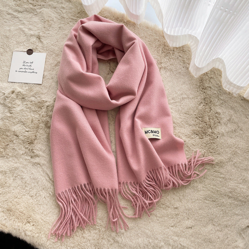 Lange sjaal roze